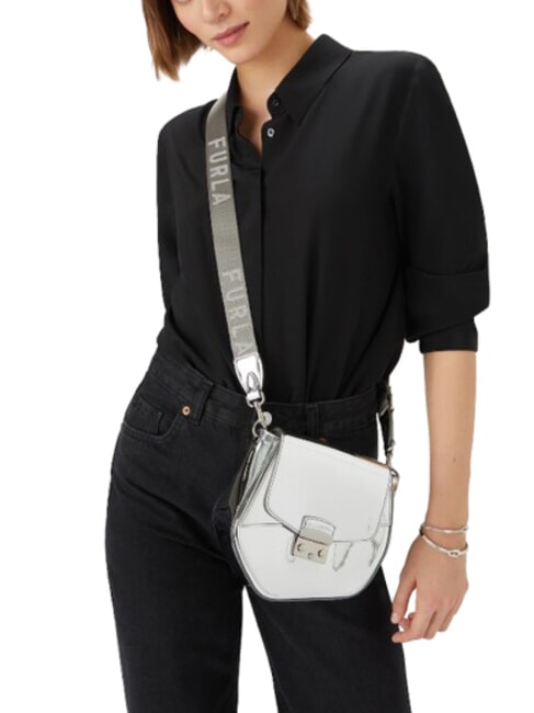 CAMPIONARIO - METROPOLIS  Pochette a tracolla color silver+light silver - Borse Donna