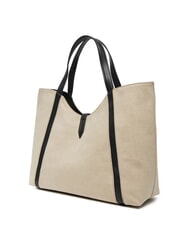 FURLA CAMPIONARIO - GOCCIA Borsa a spalla in canvas naturale+nero - Borse Donna - 3