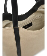 FURLA CAMPIONARIO - GOCCIA Borsa a spalla in canvas naturale+nero - Borse Donna - 5