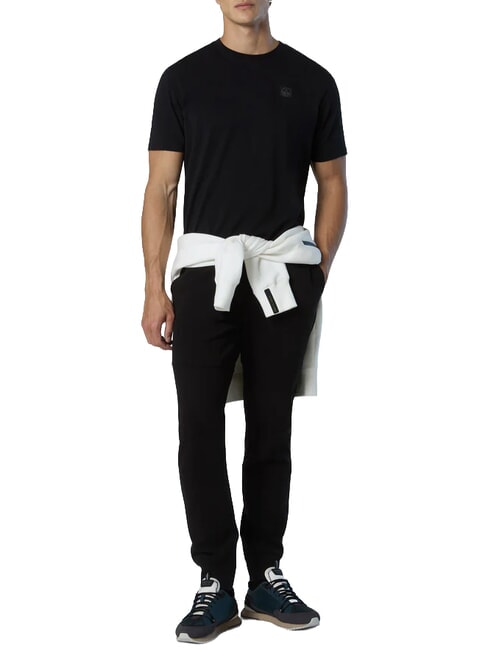 NORTH TECH Maglietta 100% cotone black - T-shirt Uomo