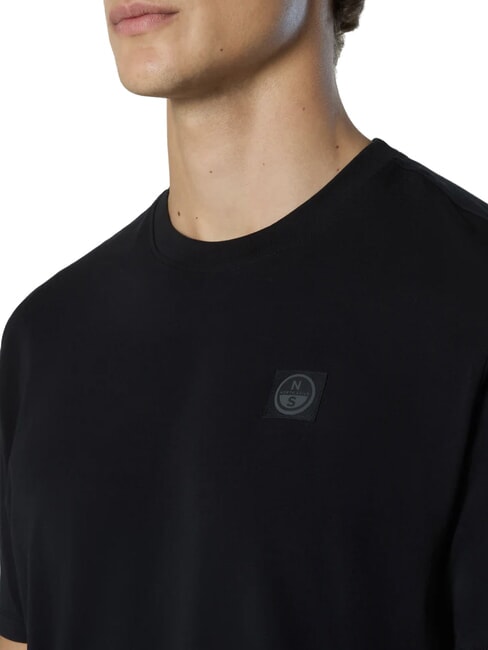 NORTH TECH Maglietta 100% cotone black - T-shirt Uomo