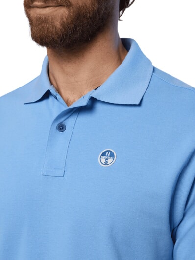 BASIC Polo manica corta in cotone light blue - Polo Uomo