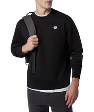 NORTH SAILS ROUND LOGO Felpa girocollo in cotone black - Felpe Uomo - 3