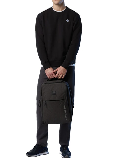 ROUND LOGO Felpa girocollo in cotone black - Felpe Uomo