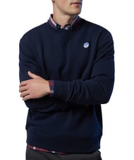 NORTH SAILS ROUND LOGO Felpa girocollo in cotone navy blue - Felpe Uomo - 3