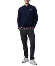 NORTH SAILS ROUND LOGO Felpa girocollo in cotone navy blue - Felpe Uomo - 5