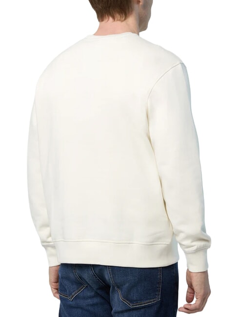 ROUND LOGO Felpa girocollo in cotone marshmallow - Felpe Uomo