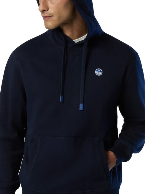 CORE Felpa con cappuccio 100% cotone navy blue - Felpe Uomo
