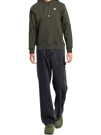 CORE Felpa con cappuccio 100% cotone forest night - Felpe Uomo