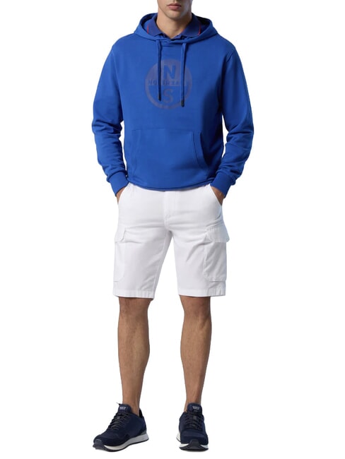 BASIC Felpa stampa logo con cappuccio beacoup blue - Felpe Uomo