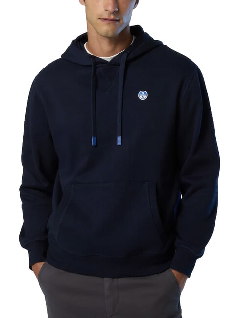 CORE Felpa con cappuccio 100% cotone navy blue - Felpe Uomo