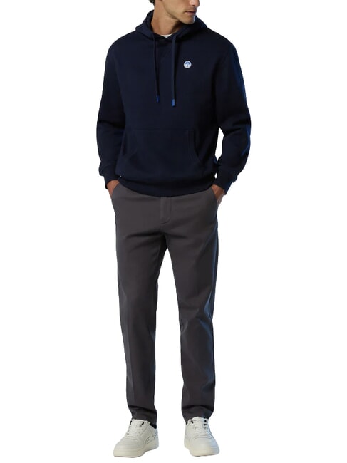 CORE Felpa con cappuccio 100% cotone navy blue - Felpe Uomo