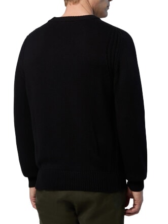 N|S Maglione a girocollo in cotone black - Maglie Uomo
