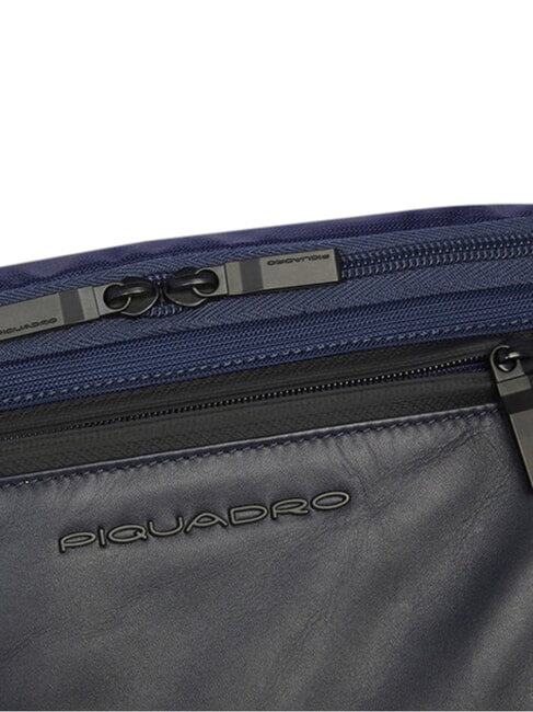 ORION Marsupio in pelle e tessuto riciclato blu - Marsupi