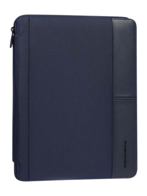 ORION Portablocco in pelle e tessuto blu - Porta tablet & Organizer