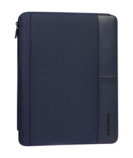 PIQUADRO ORION Portablocco in pelle e tessuto blu - Porta tablet & Organizer - 3