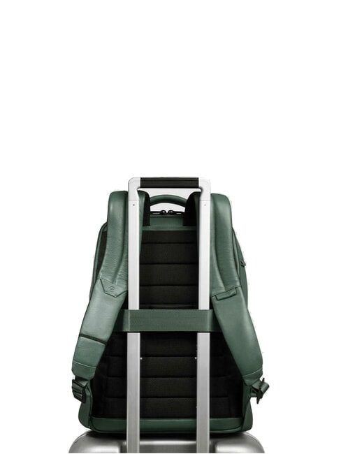 RUSSEL Zaino porta PC 14", in pelle VERDE - Zaini da lavoro porta PC