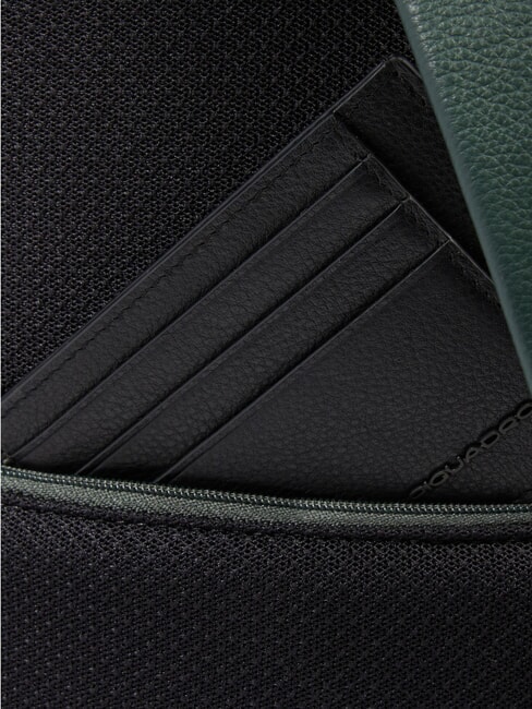 W137 Zainmo monospalla in pelle VERDE - Zaini da lavoro porta PC