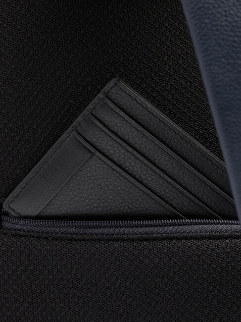 W137 Zainmo monospalla in pelle blu - Zaini da lavoro porta PC