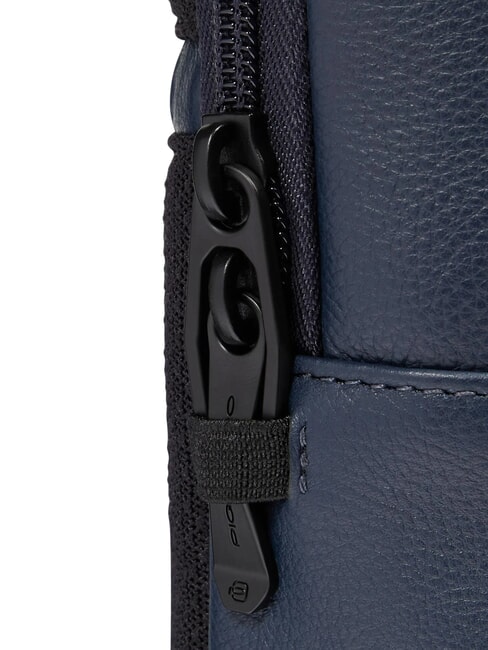 W137 Zainmo monospalla in pelle blu - Zaini da lavoro porta PC