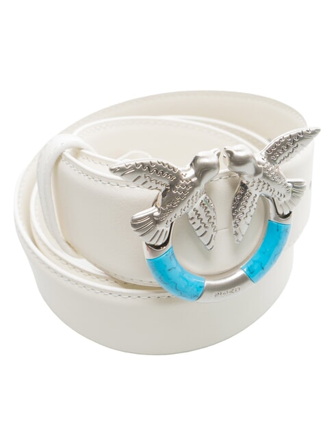 LOVE BERRY Cintura in pelle bianco nembo-matt. silver - Cinture