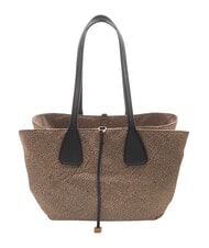 BORBONESE VIS-A-VIS Shopping Bag OP/NATURALE/NERO - Borse Donna - 4