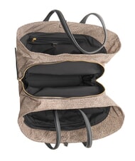BORBONESE VIS-A-VIS Shopping Bag OP/NATURALE/NERO - Borse Donna - 5