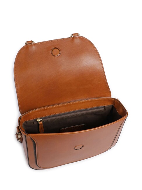 LUCE Mini Bag a tracolla, in pelle cognac/oro - Borse Donna