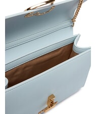 LOVE MOSCHINO HEART TURNLOCK Borsa piccola a spalla celeste - Borse Donna - 4