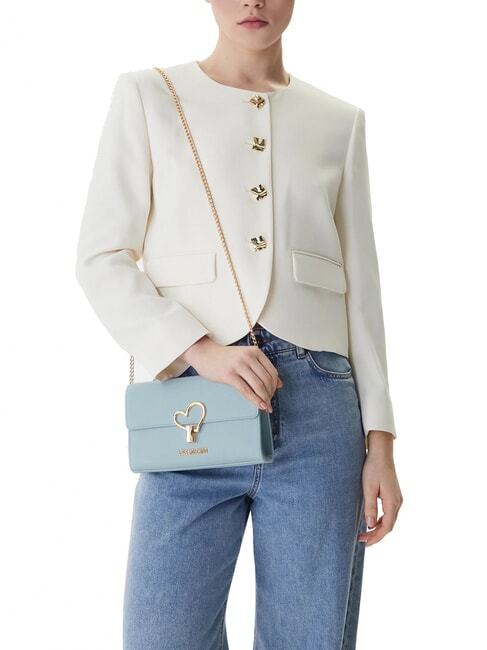 HEART TURNLOCK Borsa piccola a spalla celeste - Borse Donna