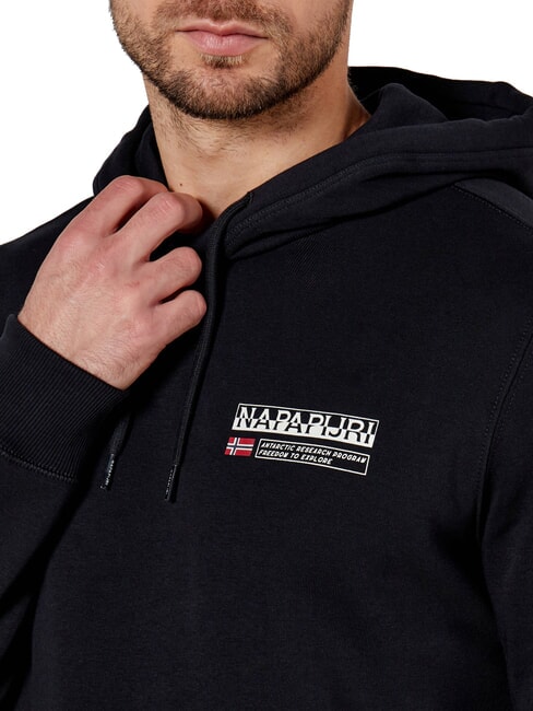B-KASBA Felpa con cappuccio black 041 - Felpe Uomo