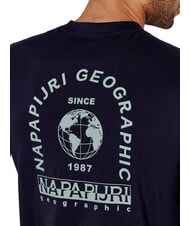 NAPAPIJRI S-DATI T-Shirt in cotone blu marine - T-shirt Uomo - 4