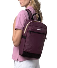 KWAY MID LAON Zaino in nylon idrorepellente violet mauve wine - Zaini Scuola & Tempo Libero - 4