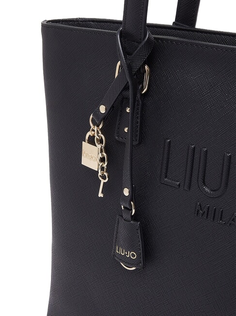 HALONA Tote Bag grande, a spalla, con charm NERO - Borse Donna