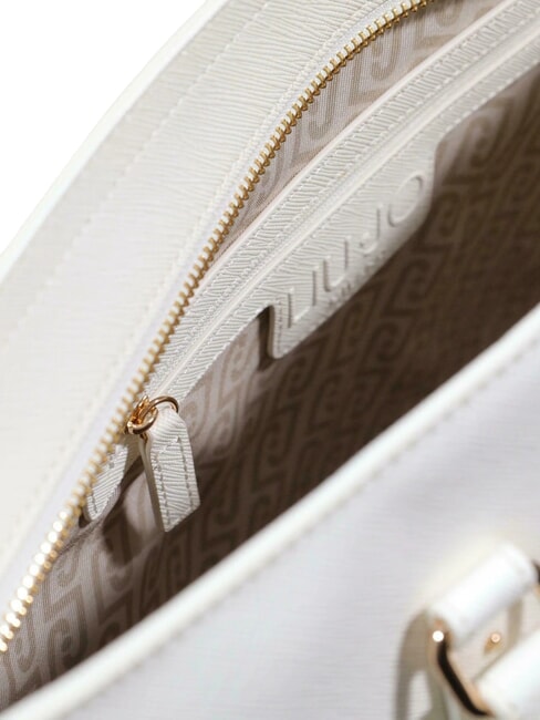 HALONA Tote Bag grande, a spalla, con charm cream - Borse Donna