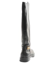 TOMMY HILFIGER TH Stivali allti in pelle black - Scarpe Donna - 3