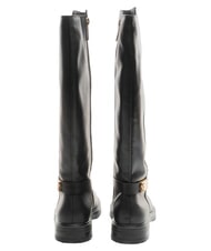 TOMMY HILFIGER TH Stivali allti in pelle black - Scarpe Donna - 4