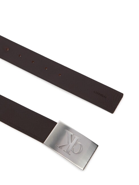 CK HARDWARE Cintura Uomo in pelle ck dark brown - Cinture