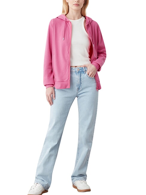 ORIGINALS BACKPAKER Felpa con cappuccio e zip dragon fruit - Felpe Donna