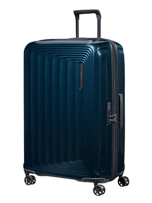 NUON Trolley grande espandibile metallic dark blue - Trolley Rigidi