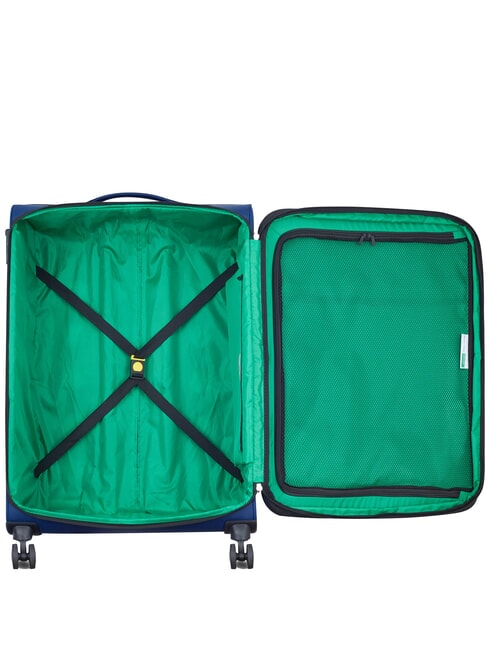 COLOR BLOCK Trolley Grande, espandibile blu - Trolley Semirigidi