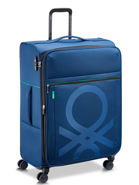 COLOR BLOCK Trolley Grande, espandibile blu - Trolley Semirigidi