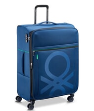 BENETTON By DELSEY COLOR BLOCK Trolley Grande, espandibile blu - Trolley Semirigidi - 3