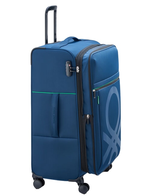 COLOR BLOCK Trolley Grande, espandibile blu - Trolley Semirigidi