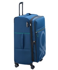 BENETTON By DELSEY COLOR BLOCK Trolley Grande, espandibile blu - Trolley Semirigidi - 4