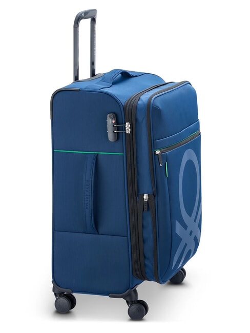 COLOR BLOCK Set Trolley Cabin + Medio + Grande espandibili blu - Set Trolley