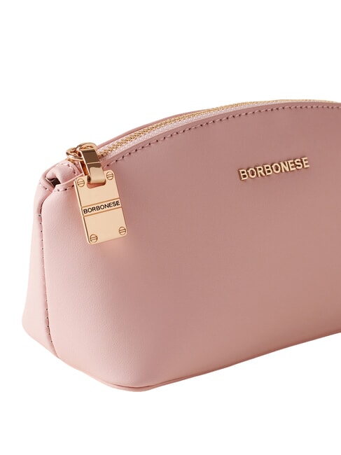 LETTERING Necessaire mini in pelle rosa loto - Bustine & Necessaire