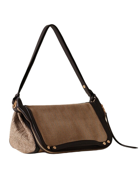 FRAME Borsa a spalla naturale/ebano - Borse Donna