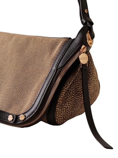FRAME Borsa a spalla naturale/ebano - Borse Donna
