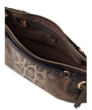 BORBONESE LONDON Borsa in pelle stampa pitone marrone/ebano - Borse Donna - 5